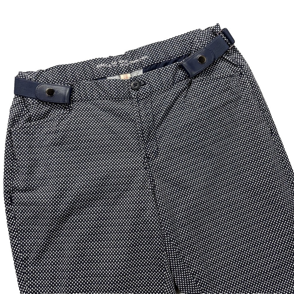 Gap Khakis Pants‎ Womens 12R Navy White Slim City Stretch Tapered Cropped Modern